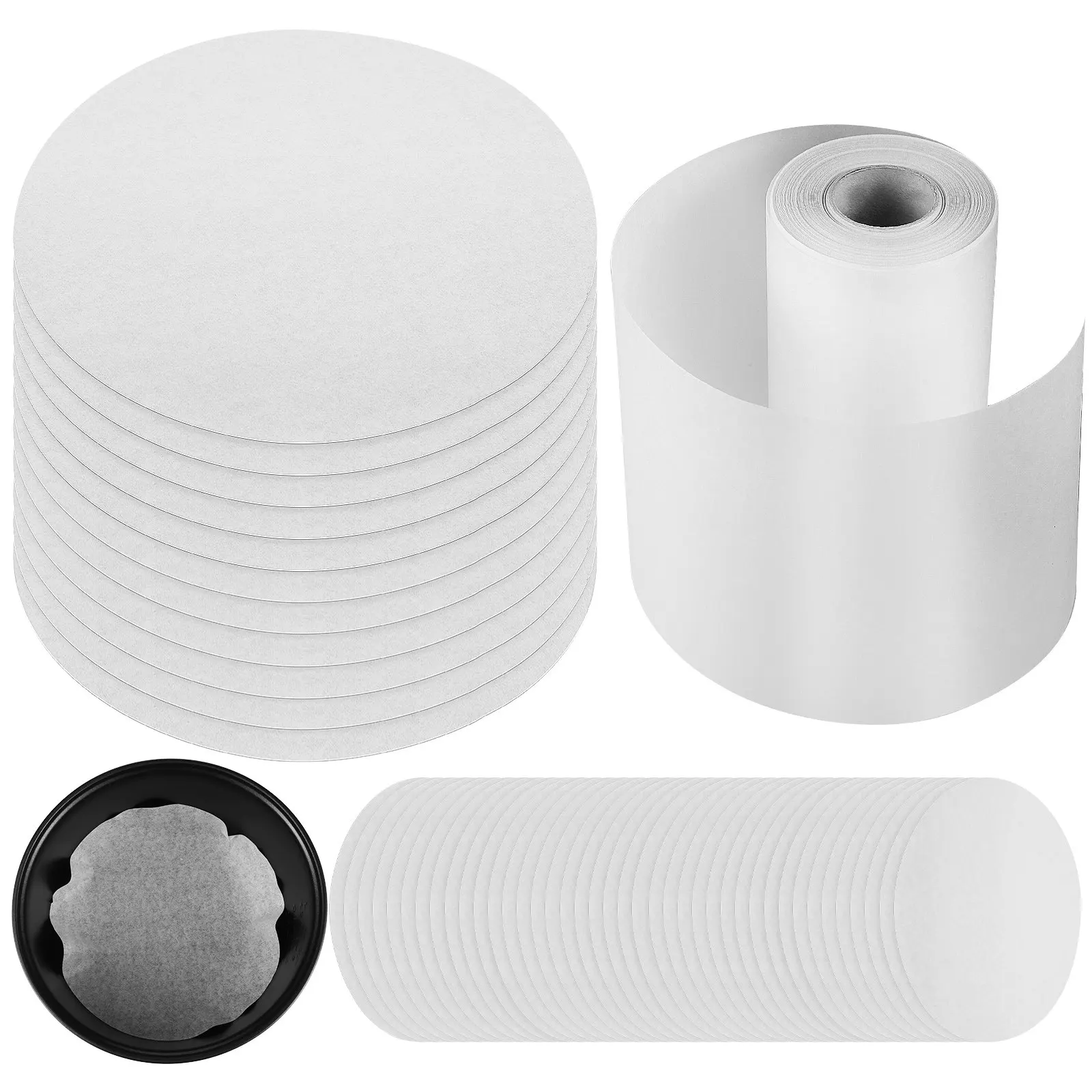 1Set Vintage-Style Baking Parchment Paper Roll Non-Stick Greaseproof Water Resistant Kitchen Liner for Cake Cookies Bread Food