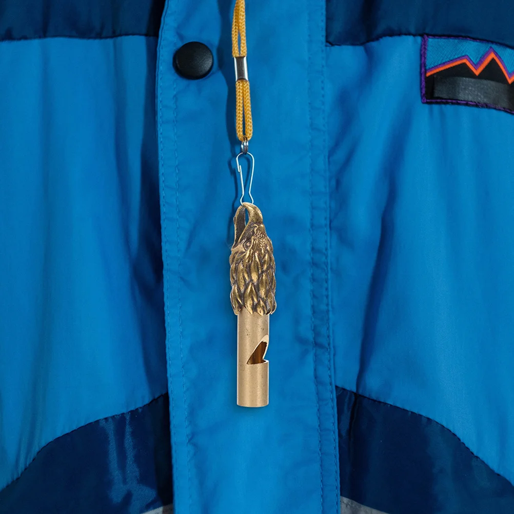 Mini llavero con silbato de cobre Adorable, sonido fuerte y nítido, silbato multifunción, colgante creativo, 2 uds.