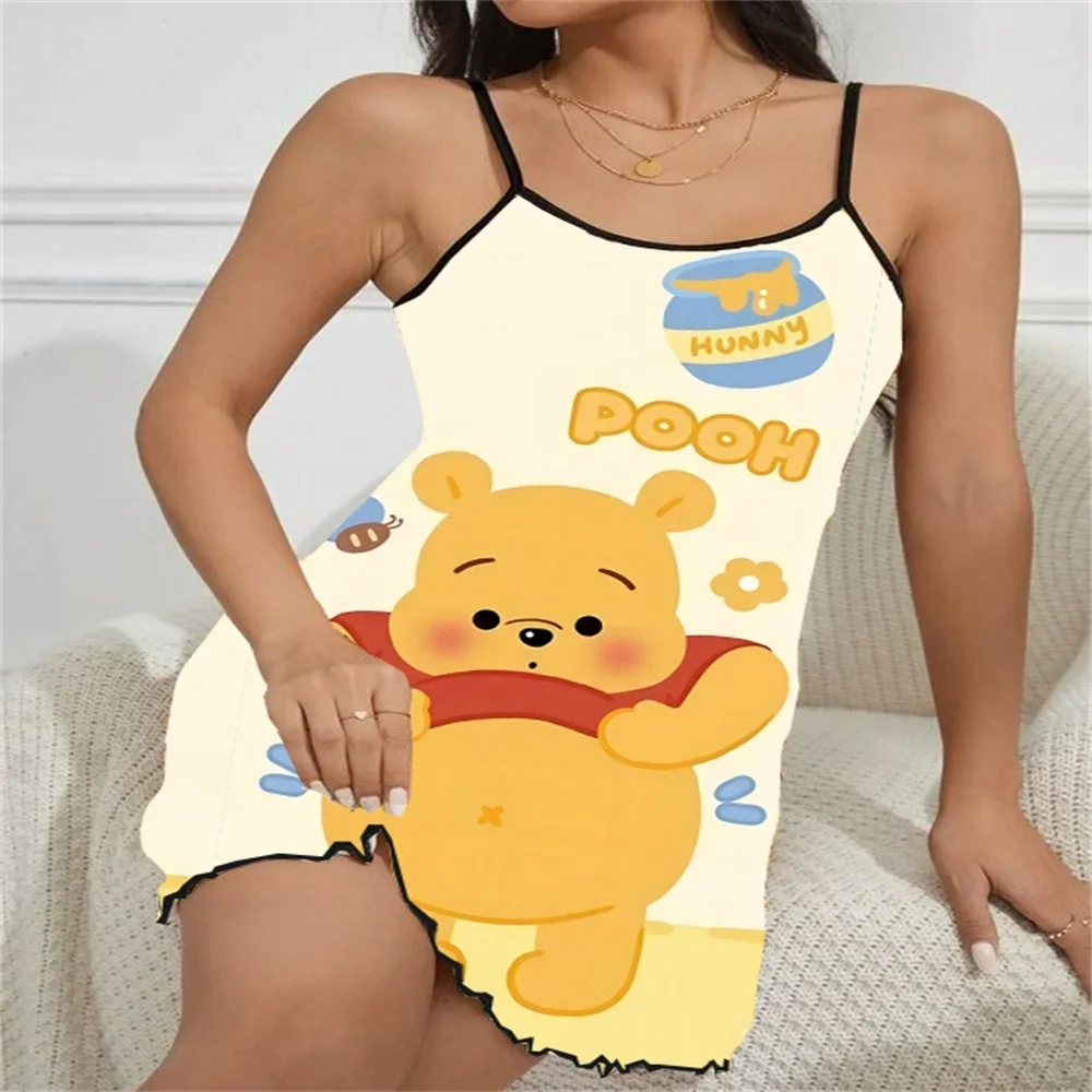 2024 New Comfortable Summer Sleeping Dress for Women Sexy Charming Female Suspender Pajama Cartoon Pattern Women's Nightwear