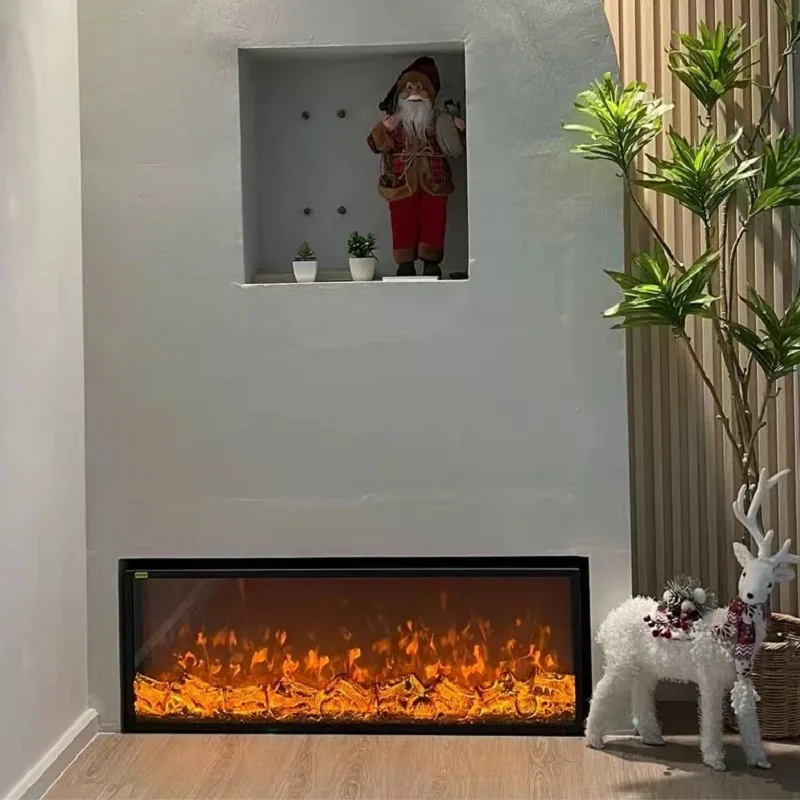 New Hot Sale Indoor Wall Insert Heating Artificial Fireplace 3d Led Light Electric Decorative Fireplaces Of Rooms