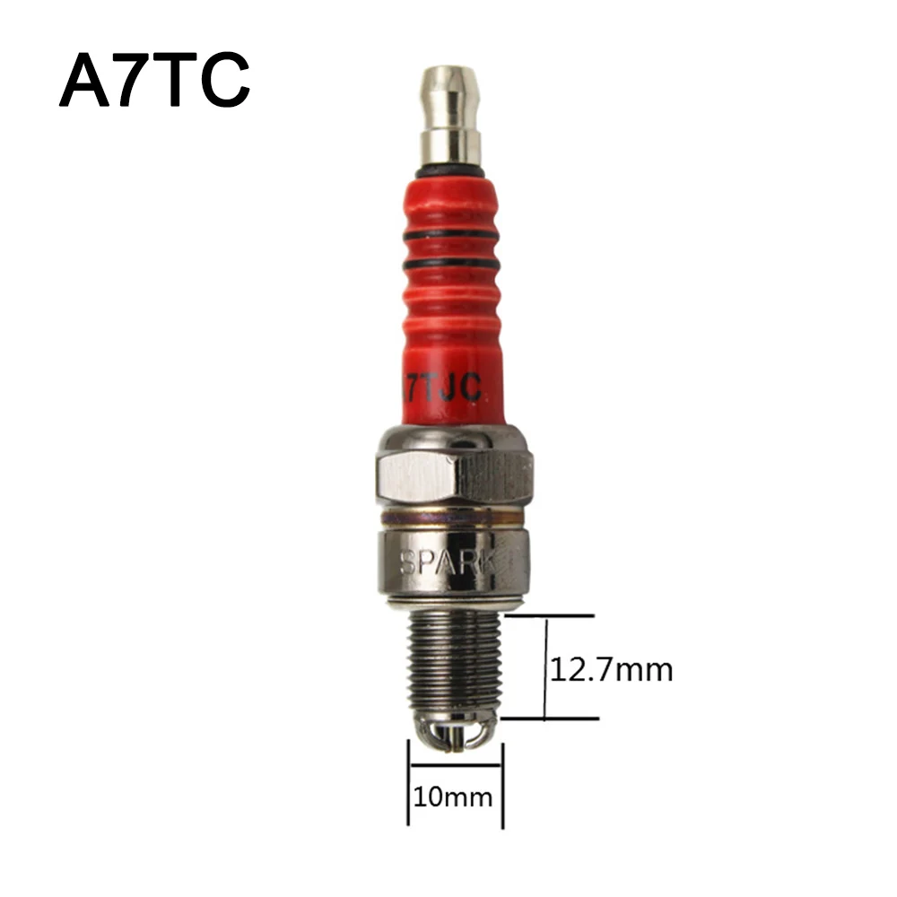 D8TC A7TC Platinum Nozzle Spark Plugs Level 3 Multi-angle Ignition Red Head Motorcycle Spark Plug for CG 125cc 150cc 200cc 250cc