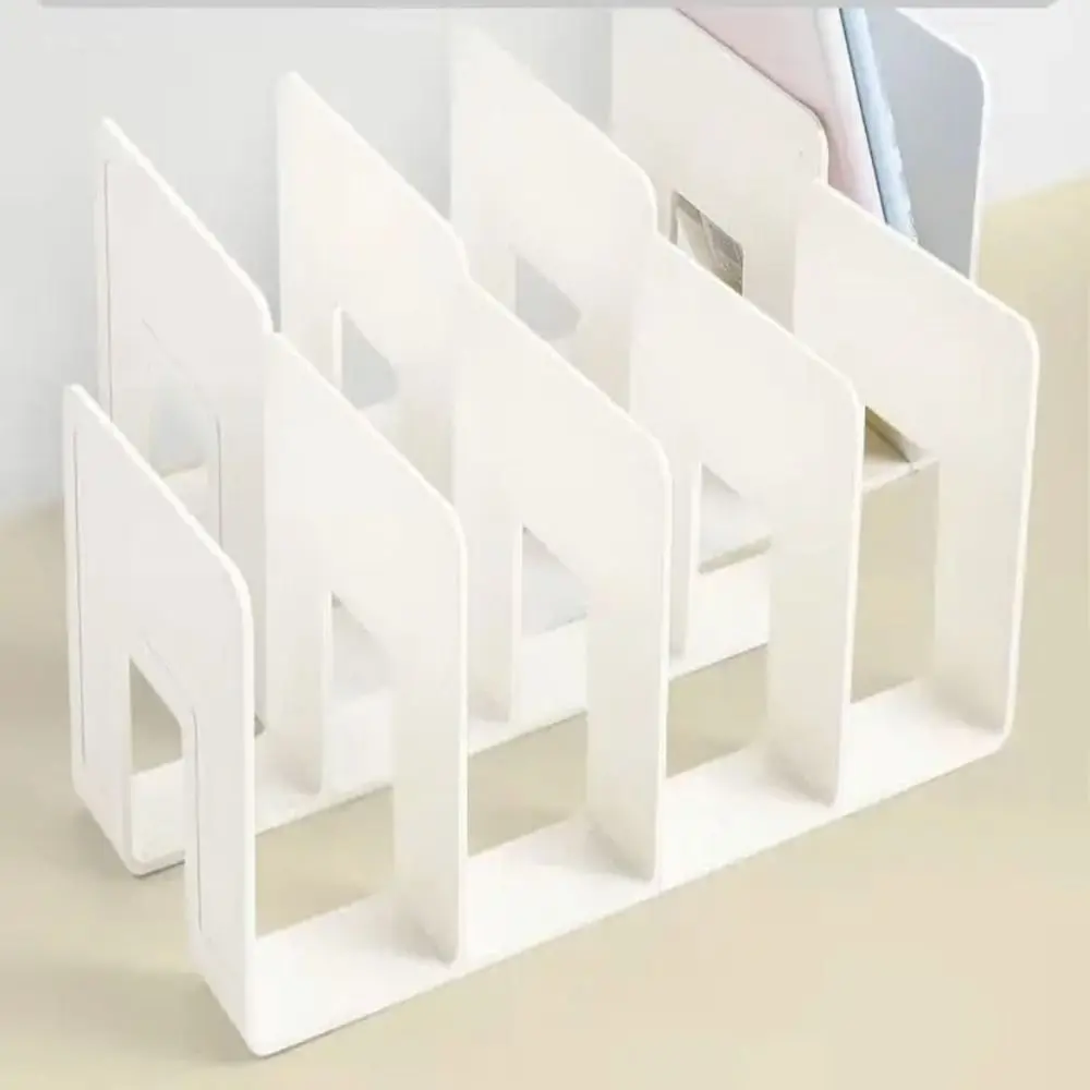 Desktop Transparent Book Stand Plastic Morandi Color Office Stationery Acrylic Thickened Book Organizer Student
