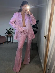 Blazers de manga comprida com lantejoulas Suninheart feminino, blazer glitter, blazer solto sexy, streetwear de festa noturna, roupas femininas outono, 2022