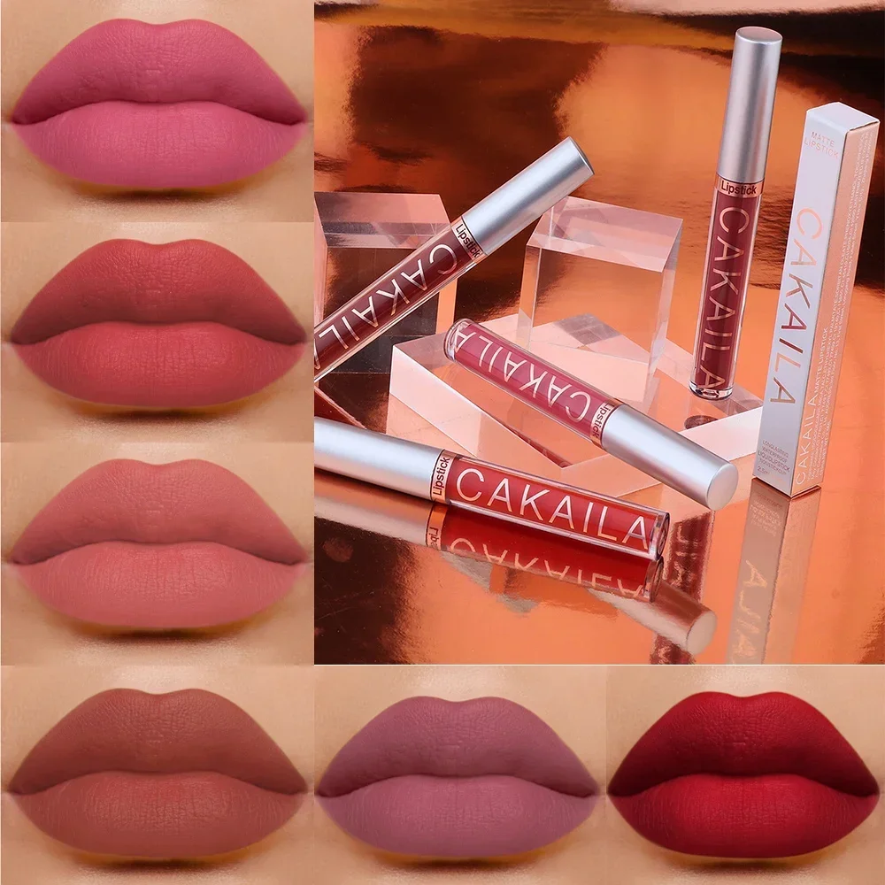 Velvet Matte Lip GLOSS ไม่ง่ายที่จะจางหาย Lip Glaze Silky Smooth ลิปสติก Waterproof Long Lasting ผู้หญิงเซ็กซี่ Lip Makeup Balm ของขวัญ