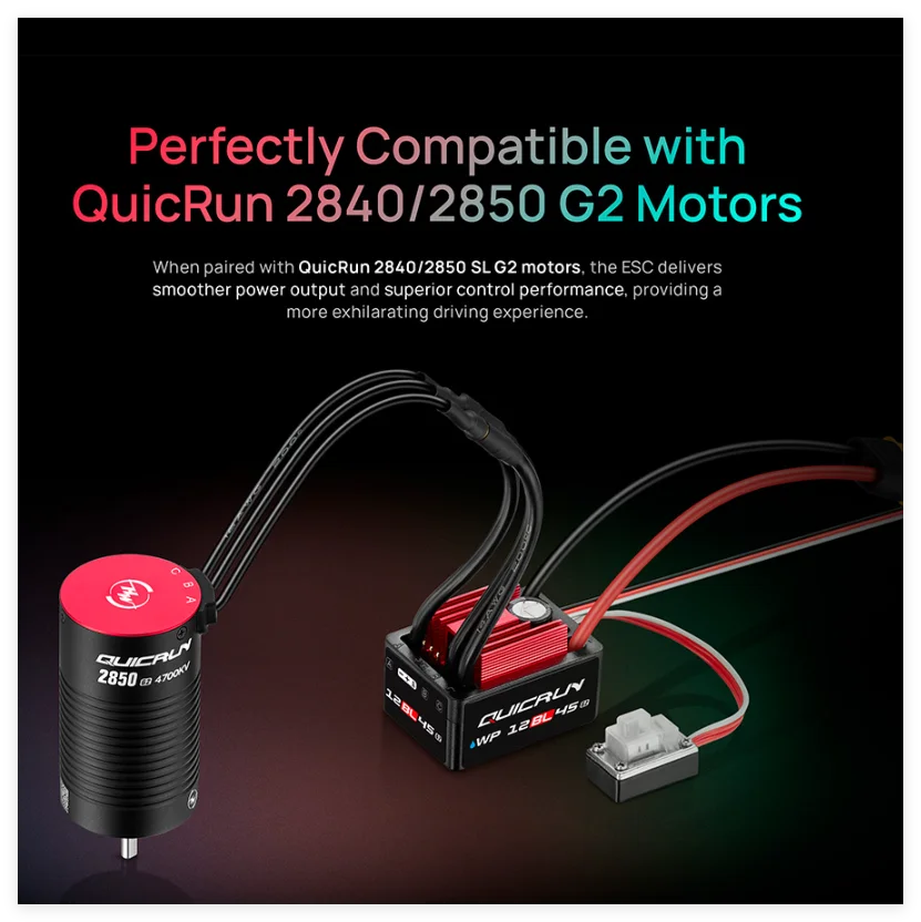

HOBBYWING Бесщеточный бездатчиковый комбинированный двигатель 2840 2850, двигатель 45 А ESC для автомобилей 1/12 1/14 1/16