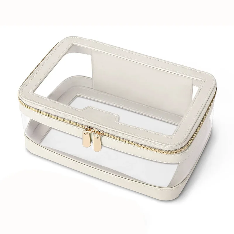 

transparent, fashionable, cosmetic storage box bag portable travel wash bag PVC cosmetic bag for women makeup bag