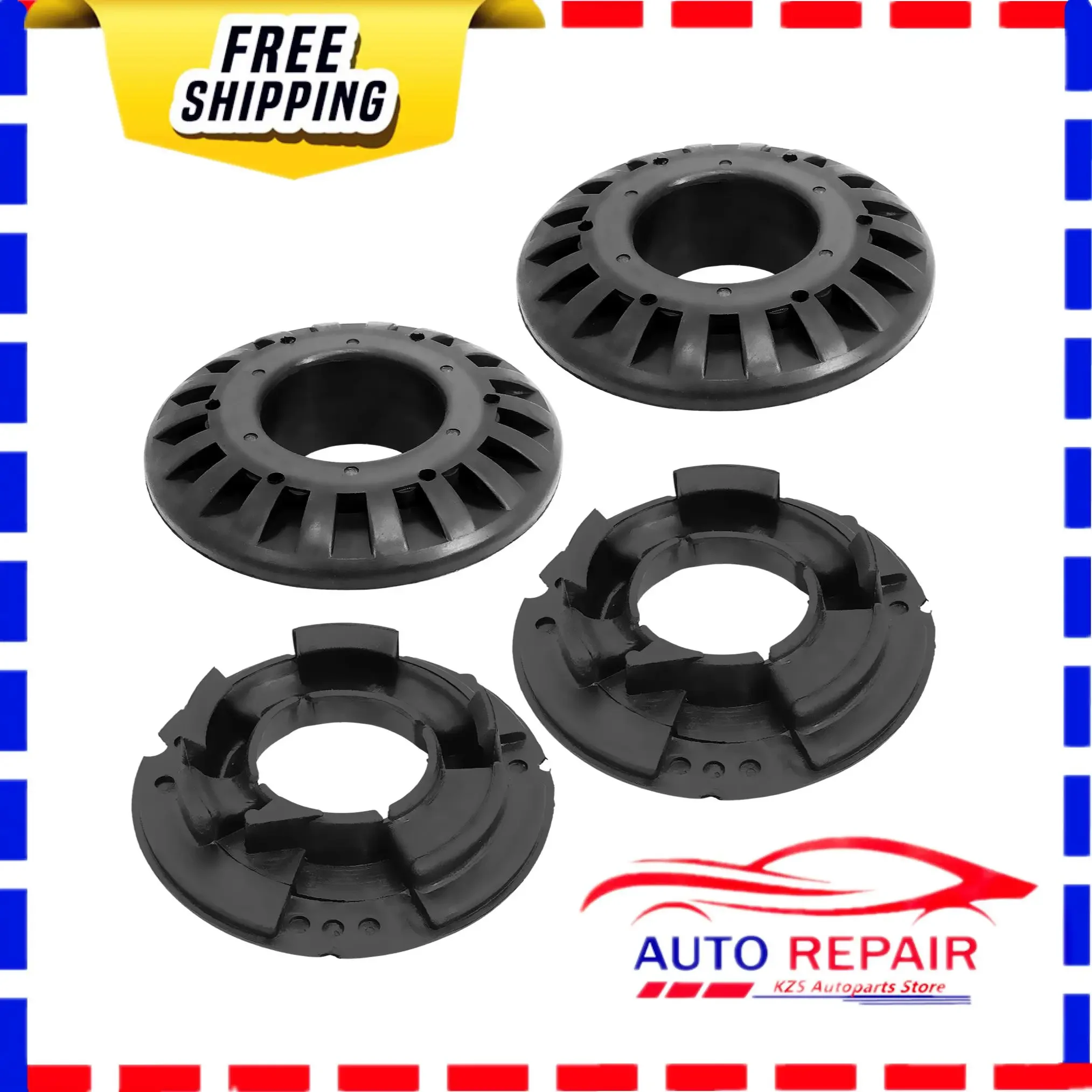 

2pcs K160061+2pcs K160042 Rear Upper/Lower Coil Spring Insulator Kit for Jeep Grand Cherokee 1999-2004