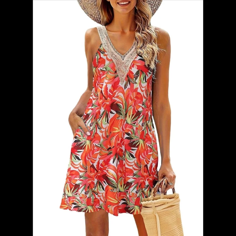 Women Casual Dress Summer Casual Sleeveless Casual Fit Casual Fashionable High Quality New Arrival Trendy Comfortable Premium