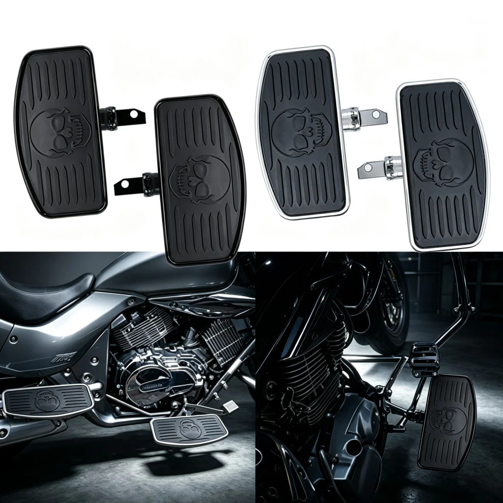 Motorcycle Front Rear Wide Foot Rider Driver Foot Rest Floorboards For HONDA SHADOW VT400 97-03/HONDA STEED VLX400 VT600 92-07