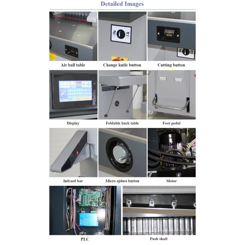 Nc Single Cutter Smoking A4 and A3 Corrugated Board Bobbin Massicot Tobacco Cigarette Paper Cutting Machine - view 5