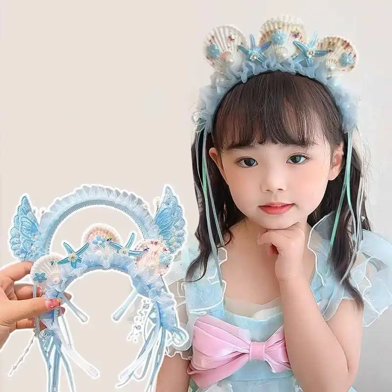 

Children's princess fairy aura headband cartoon cute unicorn bow hair accessory high beauty without damaging hair headband