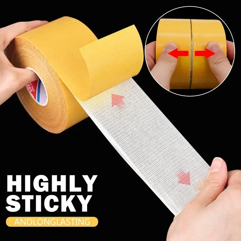 5/10/20m Strong Fixation Double Sided Tape Heavy Duty Translucent Mesh Waterproof Traceless Powerful Grid Carpet Adhesive Tape
