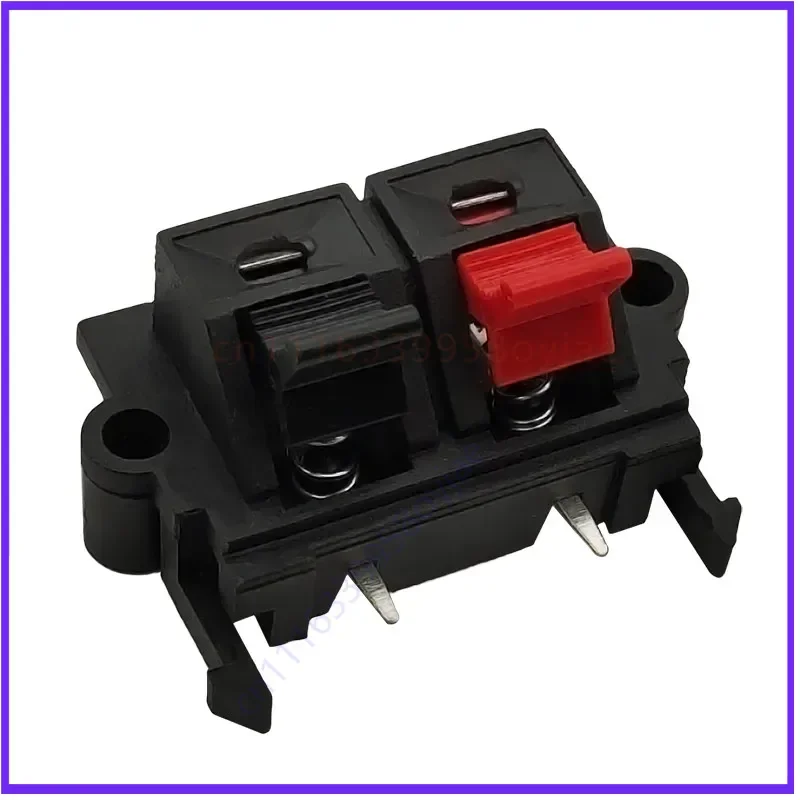 Speaker Terminal Block for Double Row 2P Side Bend Pin,Audio Wire Clamp Connector for Speaker Panel 10pcs