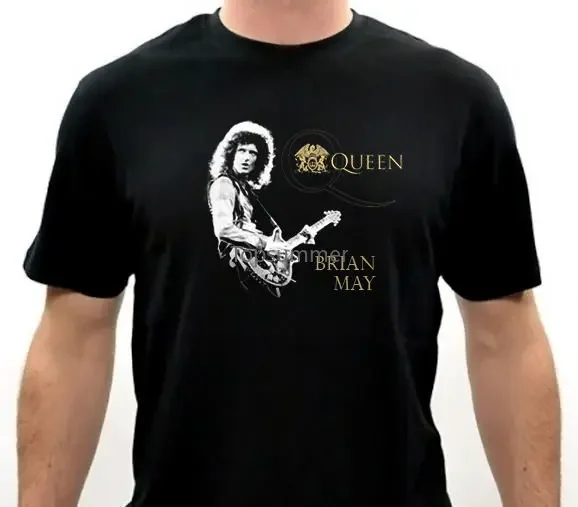 

Brian May Guitarist Queen Rock Band Men'S Black T-Shirt Size:S-M-L-Xl-2Xl Pride Of The Creature T Shirts Basic Tops