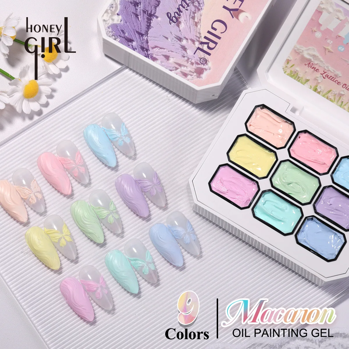 ثلاثية الأبعاد النحت النفط اللوحة جيل للأظافر ترقية الصلبة نحت كريم الملمس البولندية هلام الجص رسمت الزهور تأثير تصميم أداة