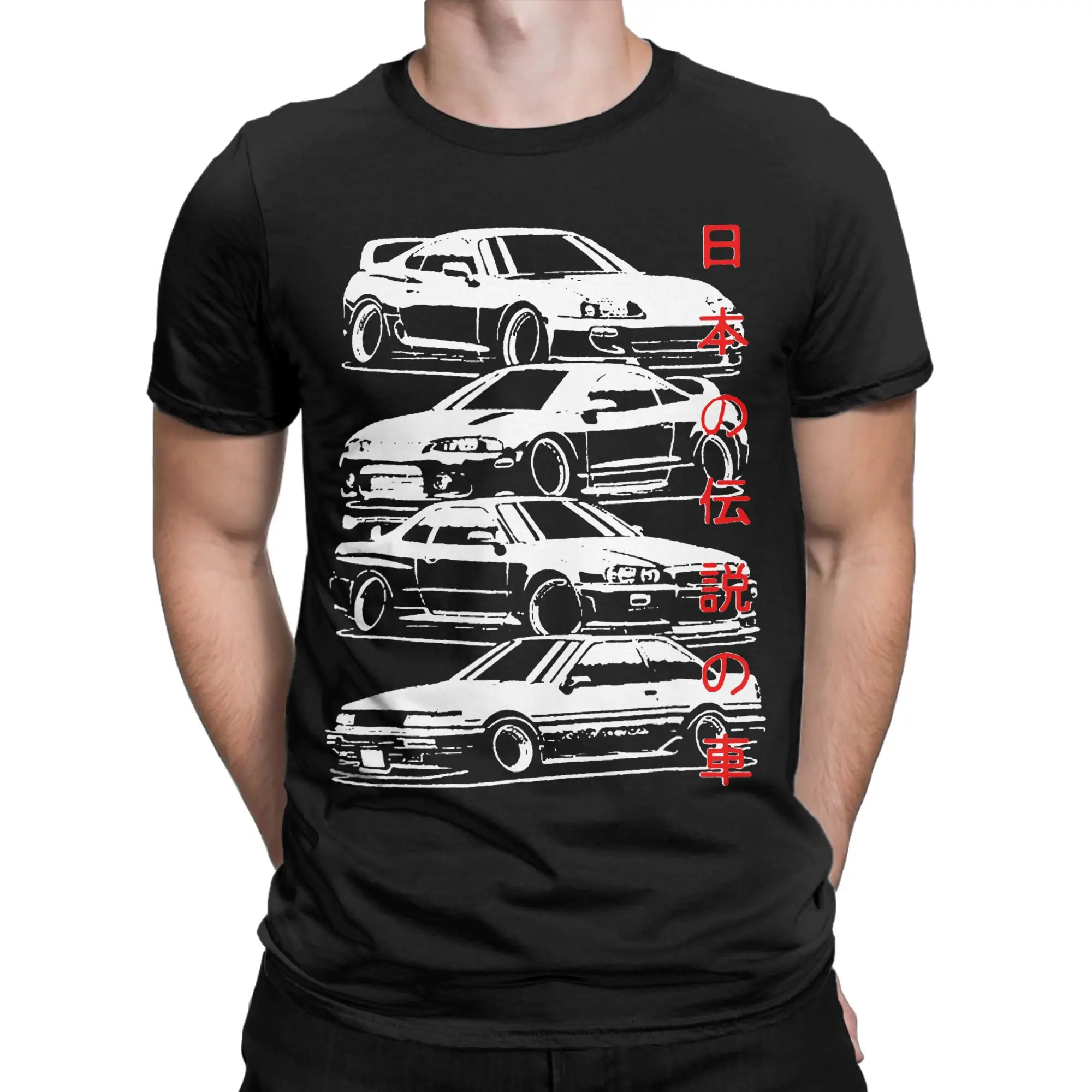Men's Vintage Skyline Automotive JDM Legend Tuning Car T Shirt Clothing Vintage Short Sleeve Crewneck Tee Shirt Present T-Shirts