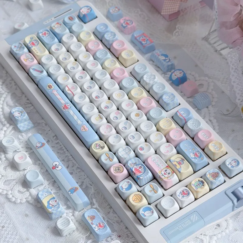 PBT Cute High Beauty DIY Five sided Thermal Sublimation Compatible with Mechanical Keyboard for Keycaps