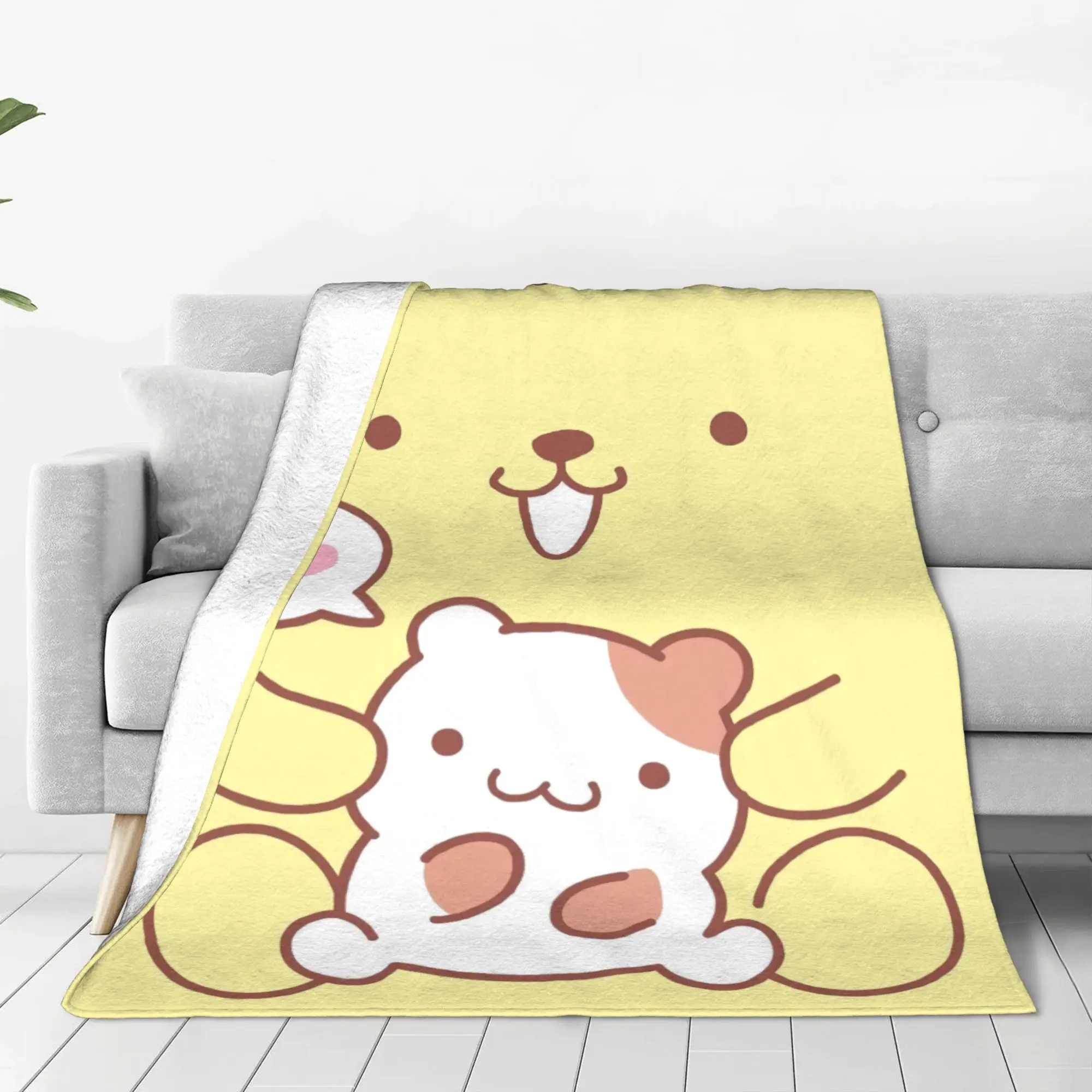 Pompompurin Muffin Blanket Multi-size Soft and Lightweight  Throw Blankets for Sofa Couch and Bed