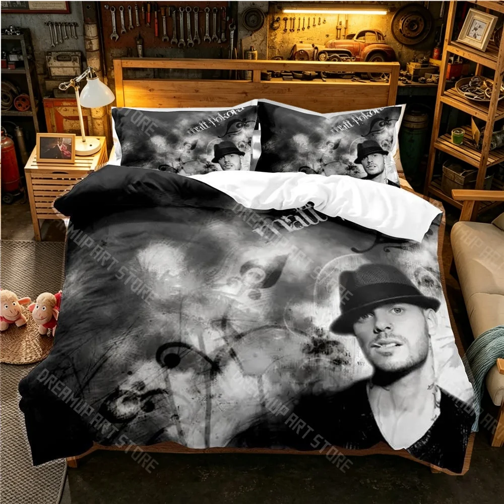 3D Printed M Pokora Matt Bedding Set for Boys Girls Duvet Cover And Pillowcase Included Twin Queen King Full Single Double Sizes