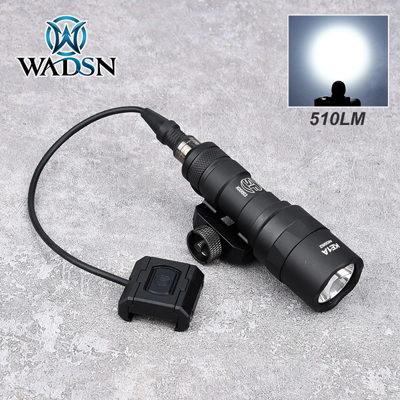 WADSN M300C Surefir M600 M300 Tactical mini scout light Airsoft Rifle Weapon Flashlight mlok keymod switch Fit hunting 20mm Rail