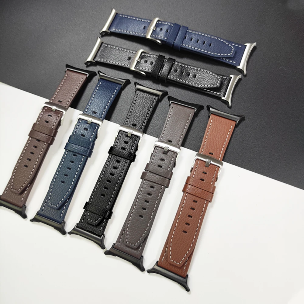 Vintage Leather Bracelet For Samsung Galaxy Watch Ultra Genuine Leather Band Watch 7 Ultra 47mm Strap Replacement Belt Wristband