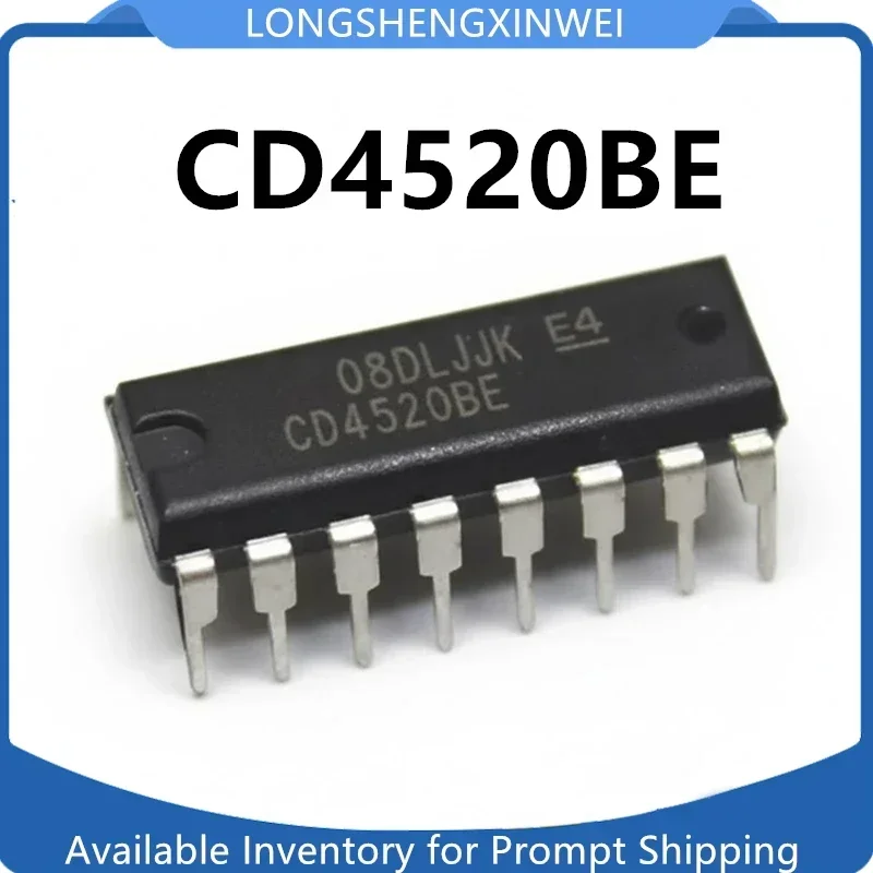 1PCS CD4520BE CD4520 Inline DIP-16 Dual 4-bit Binary Counter New Original in Stock