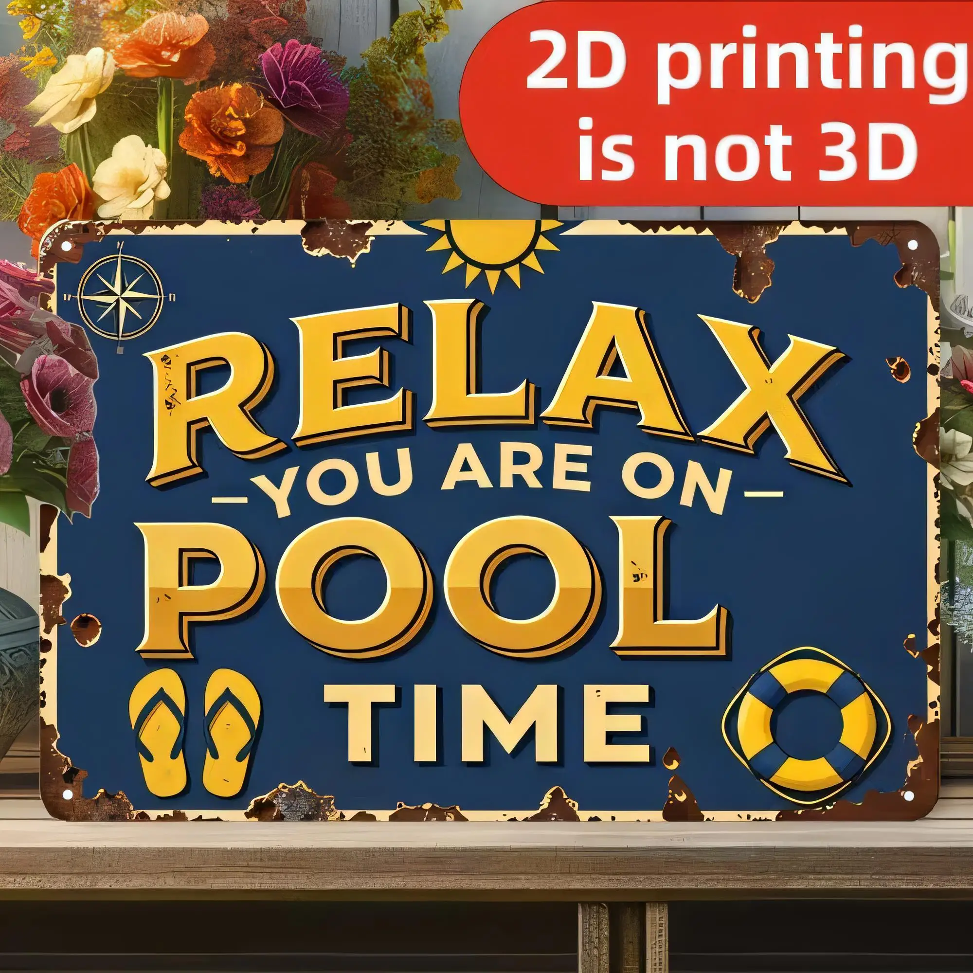 Tin Sign Relax You Are On Pool Time Soccer Ball Vintage Metal Poster 2D Printing Not 3D Funny Sports Pub Bar Garage Wall Decor P