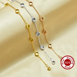 6 Stones Keepsake Mother Milk Resin 4MM Round Bracelet Bezel Settings,925 Sterling Silver Bracelet With Chain 6.5''+2'' 1900296