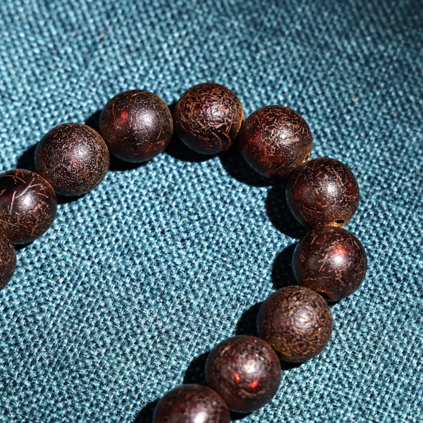 

8"Tibetan Temple Collection Old Blood Amber Carving 18 Buddha Beads Bracelet Necklaces Pendant Amulet Town house Exorcism