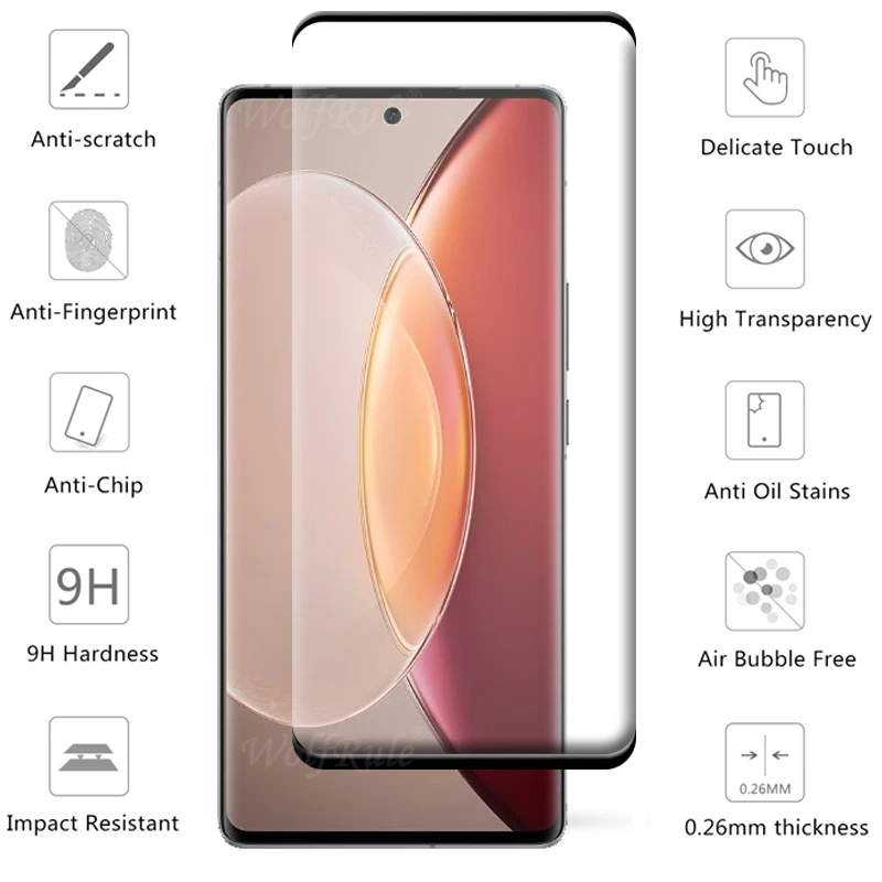 4in1 For Vivo X90 Pro Plus Glass For Vivo X90 Pro Plus Tempered Glass 9H Full Screen Protetor For Vivo X90 Pro Plus Lens Glass