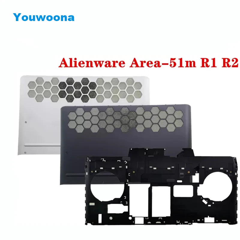 ORIGINAL Laptop Replace Bottom Cover Case Bracket for DELL Alienware Area-51m R1 R2 05M6VV 0J72RC 01DV4W 0PNX7M 062RH9 09T8WH