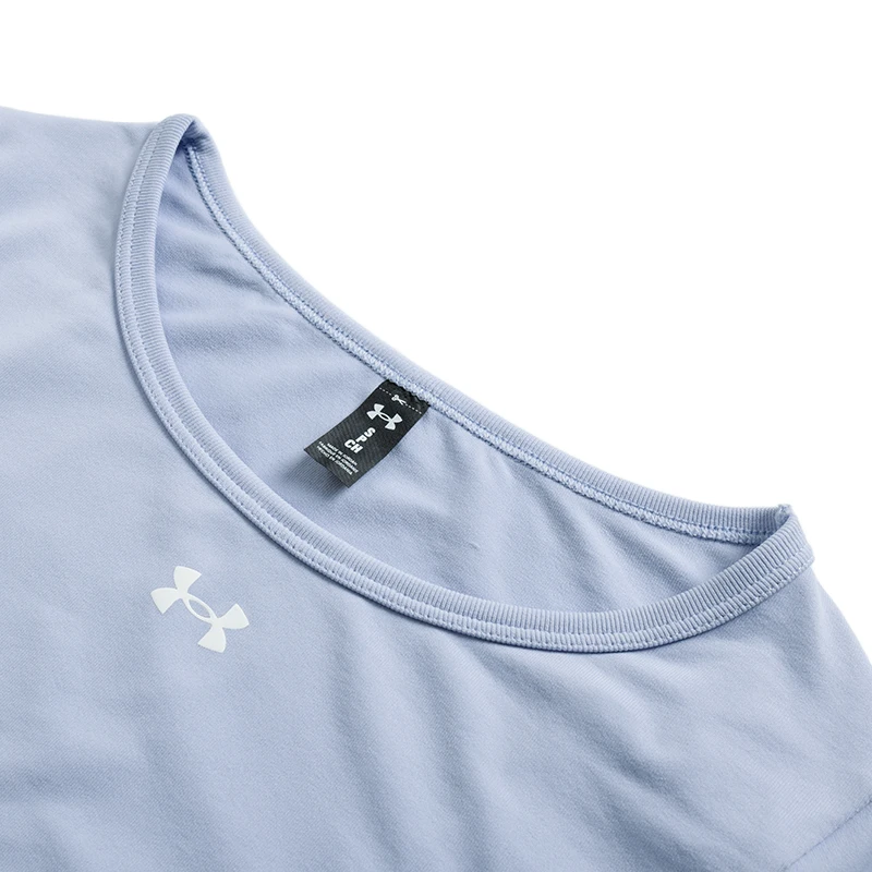 Under Armour Women's Short-Sleeved Sports T-Shirt, Fashionable Slim Fit, Running, Fitness Training, Breathable Casual Round Neck Top 1379149-539