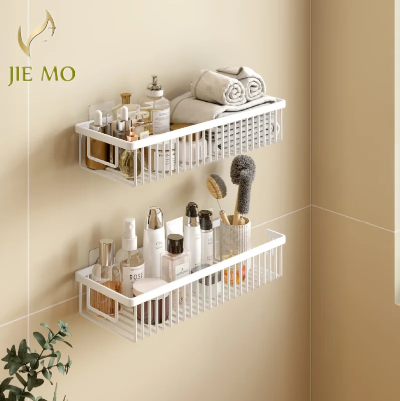 Perforation-free space aluminum bathroom storage net basket Square gray toilet toilet above the toilet rack larger