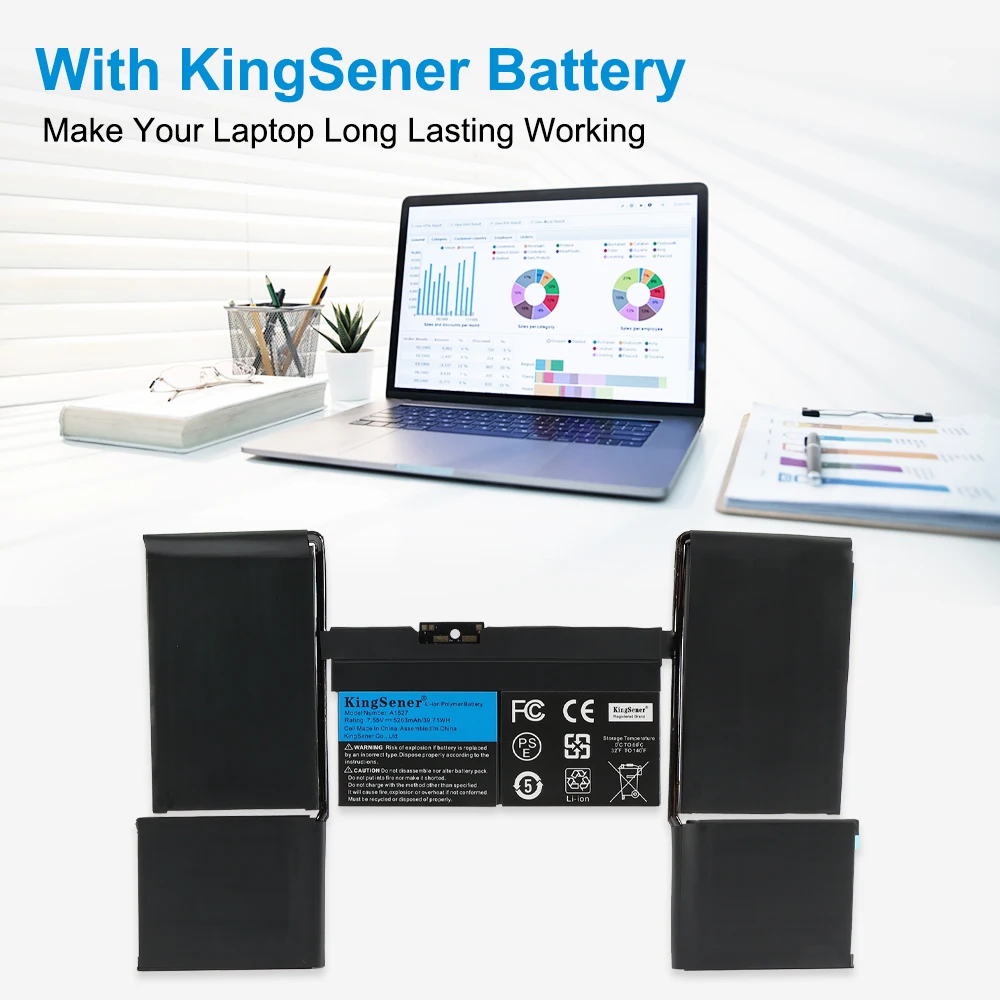 Bateria do laptopa KingSener A1527 A1705 do APPLE Macbook Pro 12' A1534 roczniki 2015 2016 2017 MF855 MJY32CH/A MK4M2 EMC2746 EMC2991 — zdjęcie produktu 6