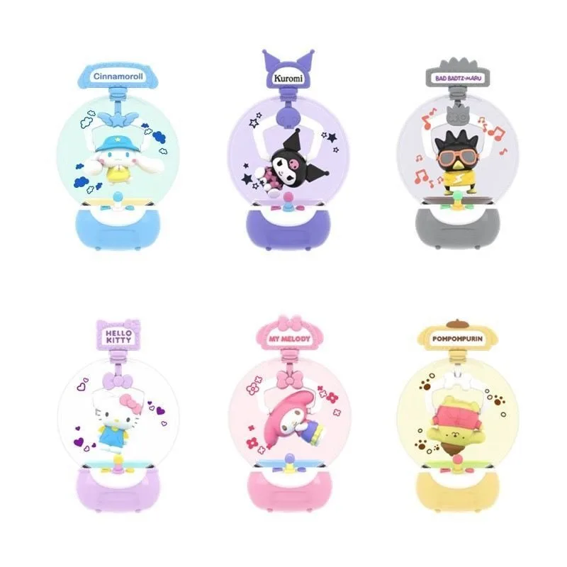 Sanrio Hello Kitty Kuromi Claw Machine Series Ornaments Cartoon Kawaii Pochacco Cinnamoroll My Melody New Trendy Toy Doll Gift