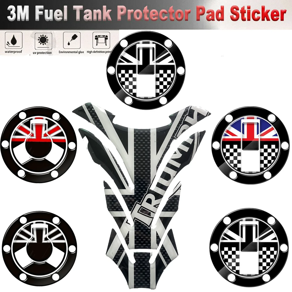 

For Triumph Tank Pad Sticker Motorcycle Accessories Sport Daytona Speed Street Triple Trident Tiger RS 1200 1050 900 800 765 660