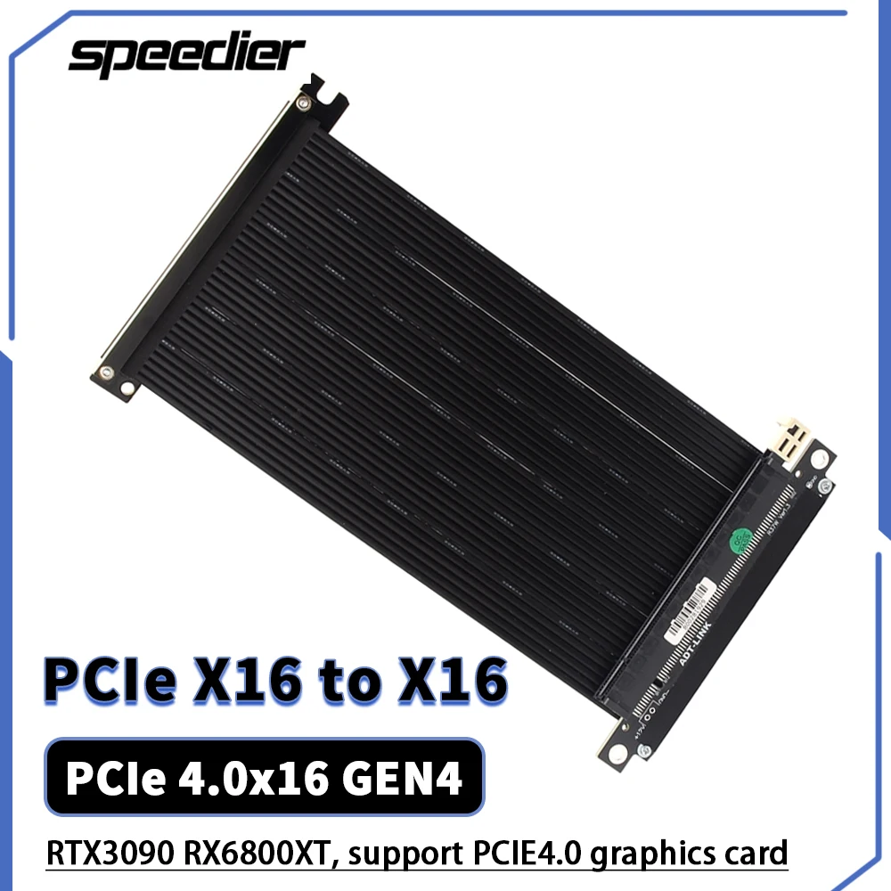 

PCIe X16 To X16 Adapter Cable GEN 4 Graphics Video Cards Extension PCI Express 4.0 for ITX Motherboard Chassis Mini Pc-case