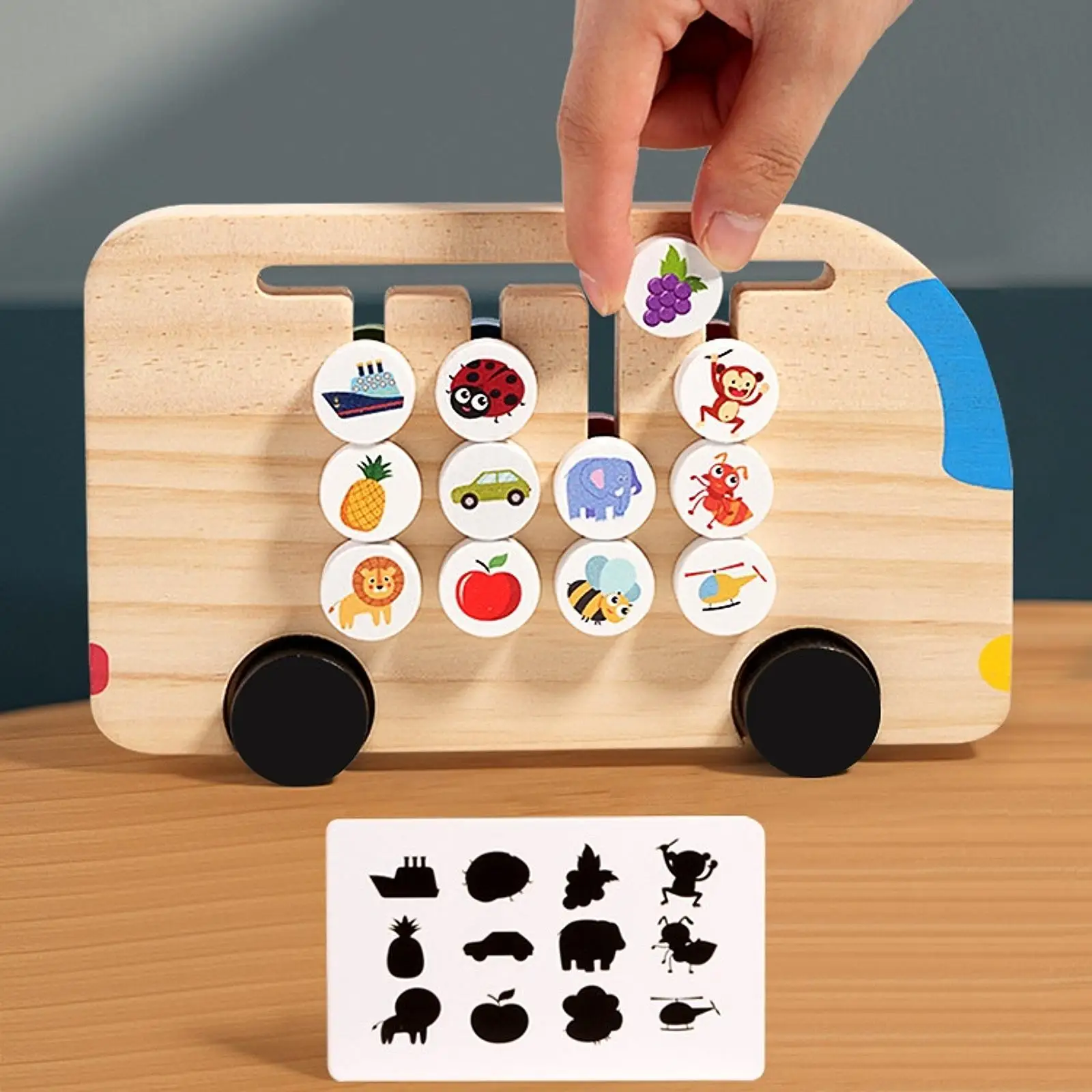 Jouet Montessori, Puzzle coulissant, casse-tête, développement de la capacité de Cognition, jouet d'entraînement cérébral pour enfants de 3 à 4 et 5 ans