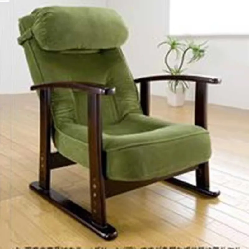 

Green Kawaii Living Room Chairs Wood Elastic Single Luxury Comfy Chairs Vanity Ergonomic Balcony Fotele Do Salonu Furniture