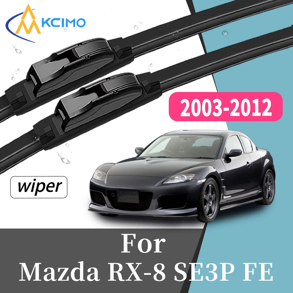 

2Pcs High Performance Front Windscreen Wiper Blades For Mazda RX-8 SE3P FE 2003-2012 Long Lifespan Windshield Replacement Kit