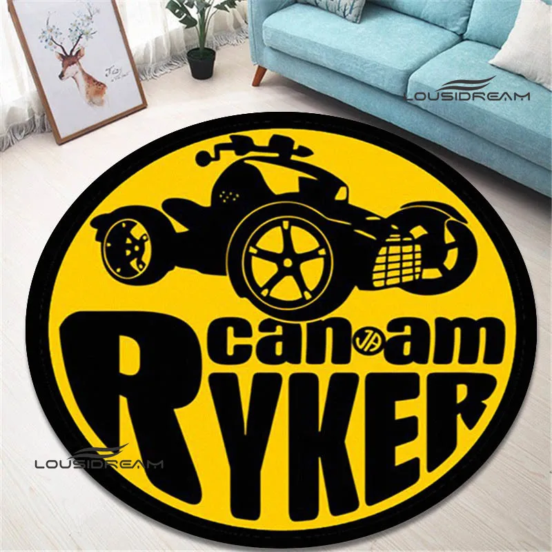 Can-AM motorcycle logo printed round carpet Non -slip carpet rugs for bedroom non -slip door pad fashion yoga mat birthday gift