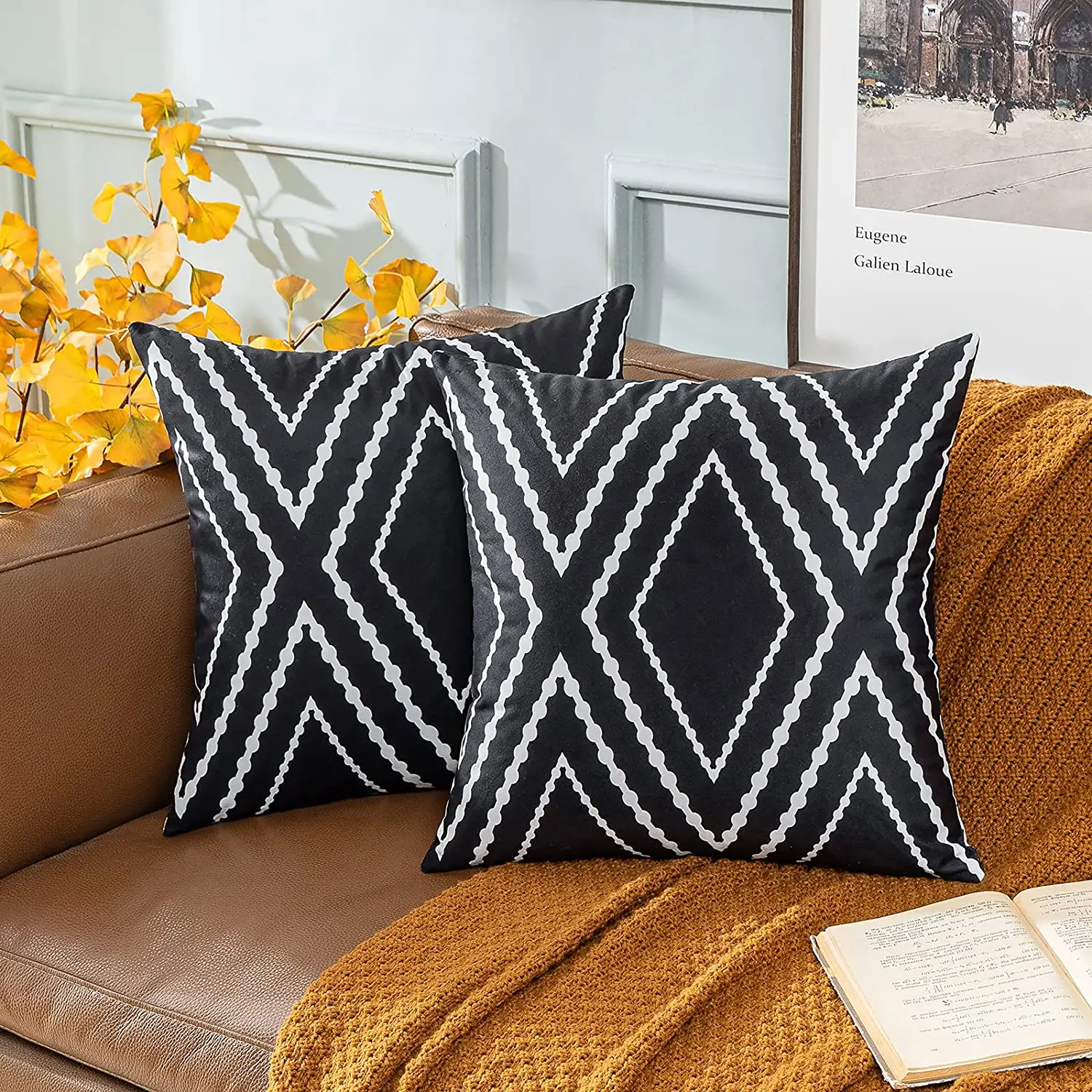 

Velvet Throw Pillow Cover Boho Geometric Decorative Cushion Cover 45x45cm Nordic Pillowcases Modern Funda Cojin For Sofa Bed