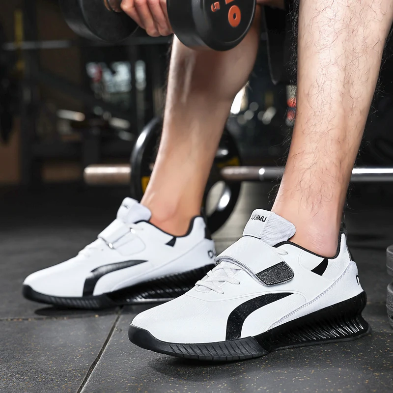 

Professional Squat Hard Pull Shoes Men Weight Lifting Training Shoe Couples Black White Gym Shoes
