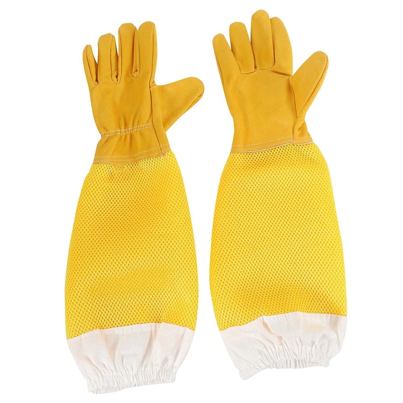 

Beekeeping Gloves Goatskin Bee Keeping With Vented Beekeeper Long Sleeves