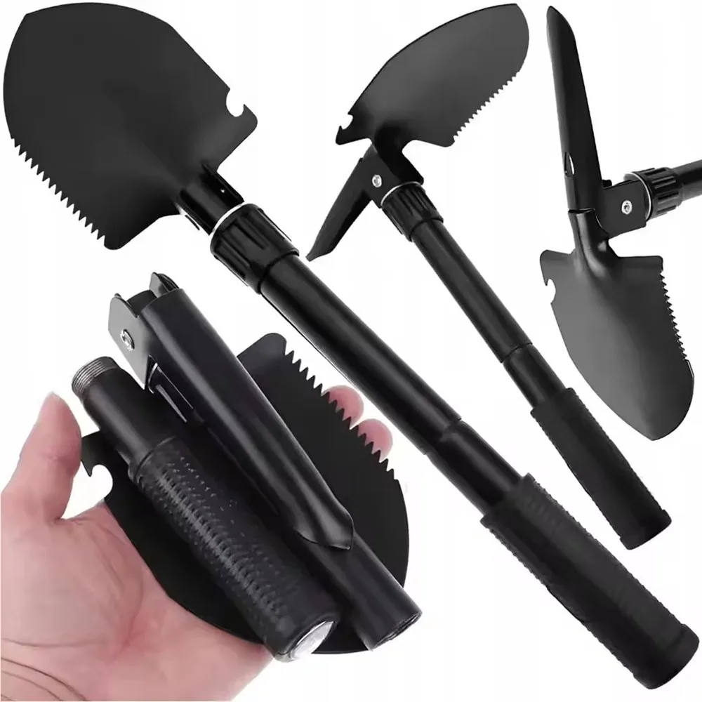 Folding Shovel Mini Military Shovel Outdoor Survival Metal Portable Tools For Children Digging Garden Planting Sand Dredging
