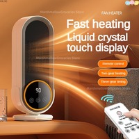 1200W Remote Control Heater Desk Heater for Room LCD Touch Screen Display Fast Space Heating Two Gears Timeable Electric Heaters