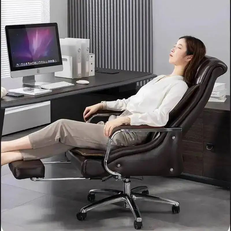 Lightweight Office Chair Backrest Wheels Rolling Footrest Modern Conference Office Chair Student Mobilya Library Furniture