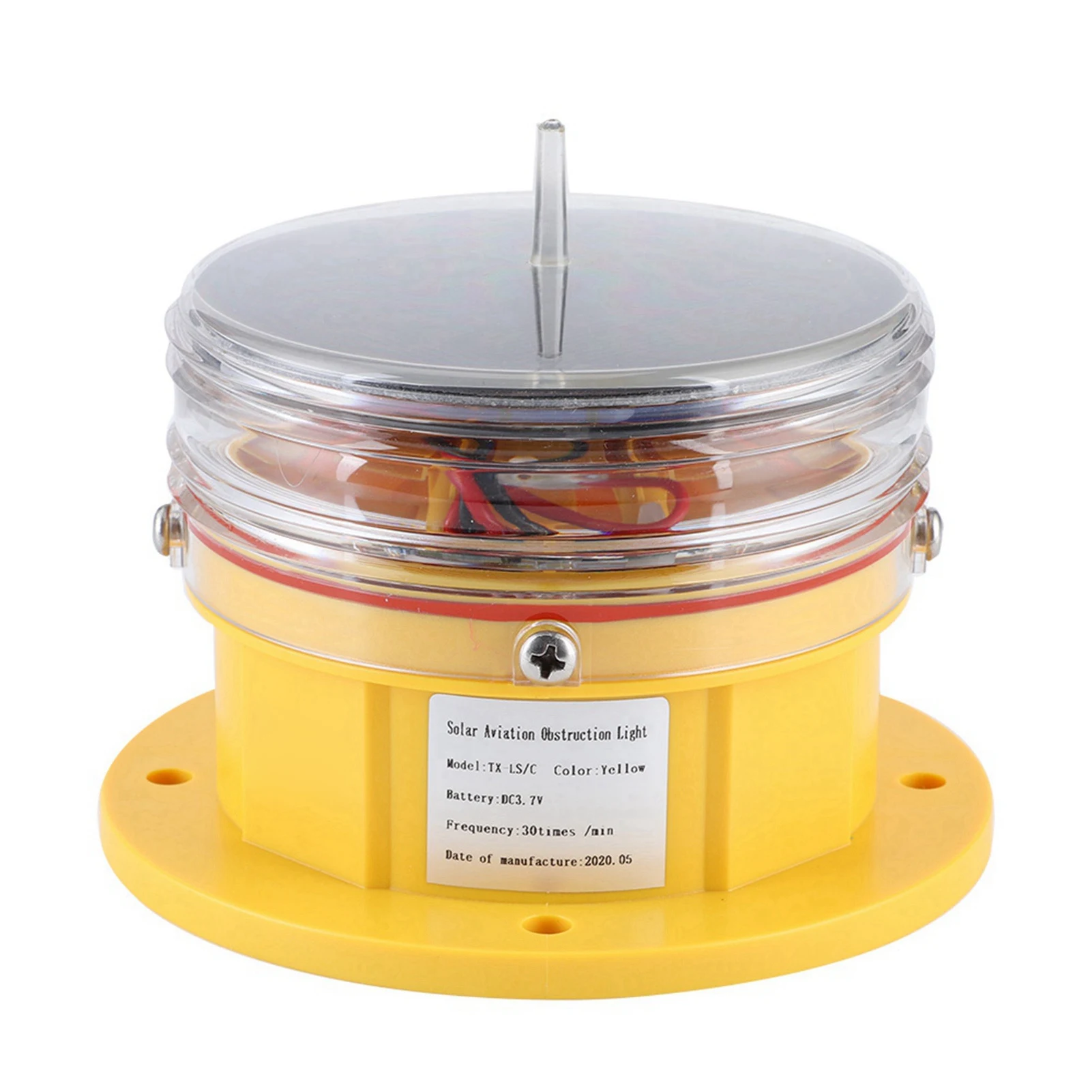 

Sidelight Beacon Light Solar Power Sidelight IP68 LED Ship Marine Dock Barge Safety Beacon Flashing Light 360° Lighting