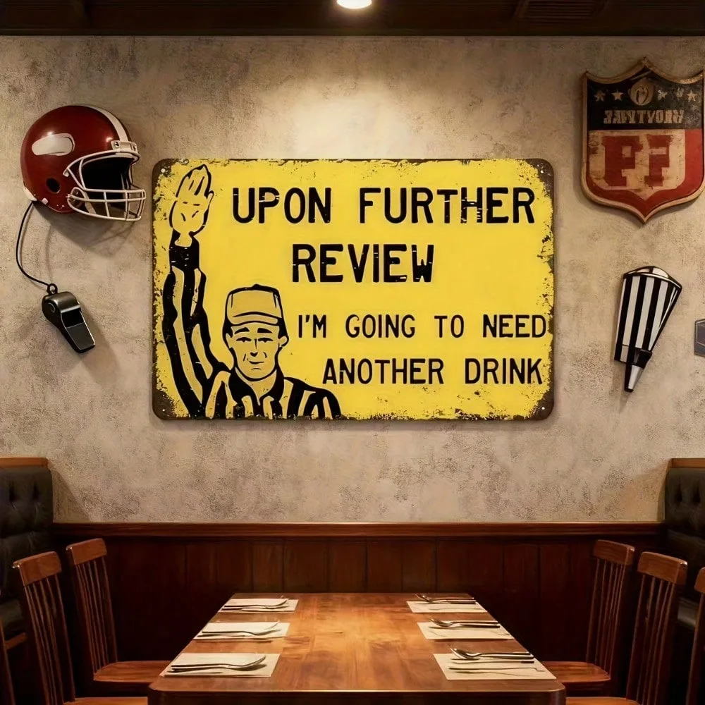 

Vintage Art Deco Funny Bar Sign Metal Tin Sign, Perfect for Valentine's Decorations & Ramadan Decoration 2026 Gifts - 1pc 8x12 I