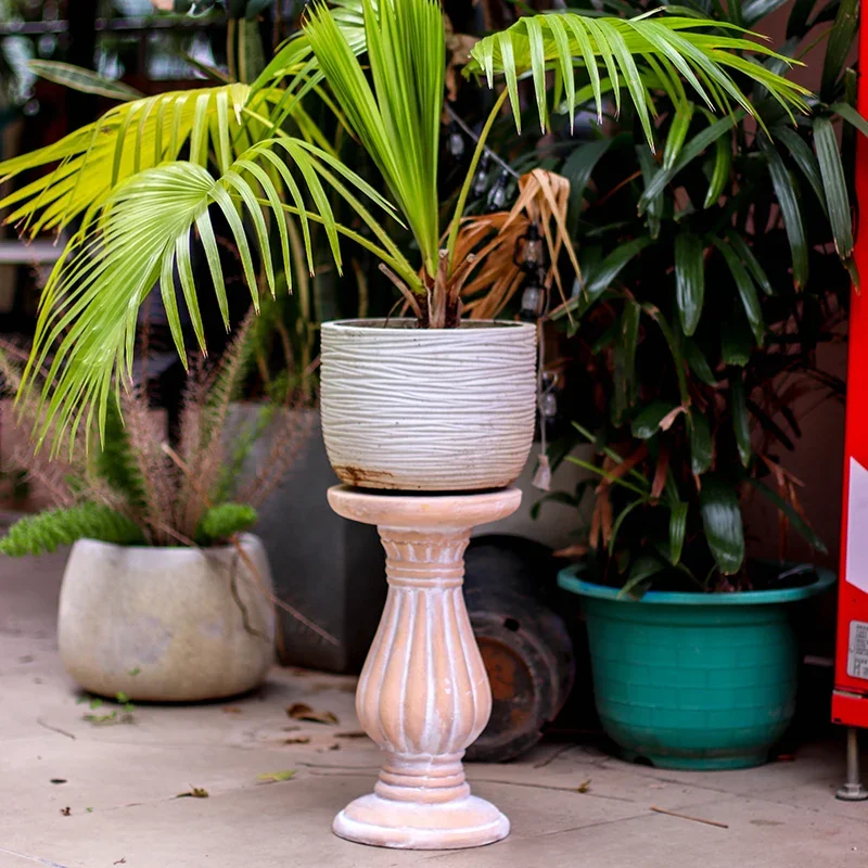 Roman Column Pedestal Plant Stand Outdoor Garden FlowerPot Holder  Patio Landscape Decorative Stool Modern Tall Planter Base